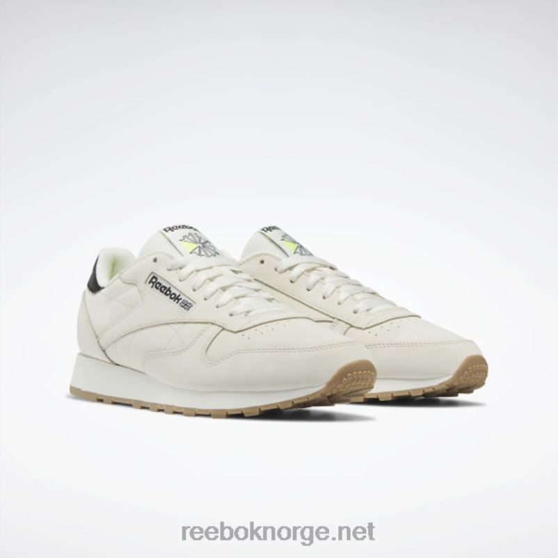 alabast/myk ecru/kjernesort 2X42N77 Reebok klassiske skinnsko - Bilde 3