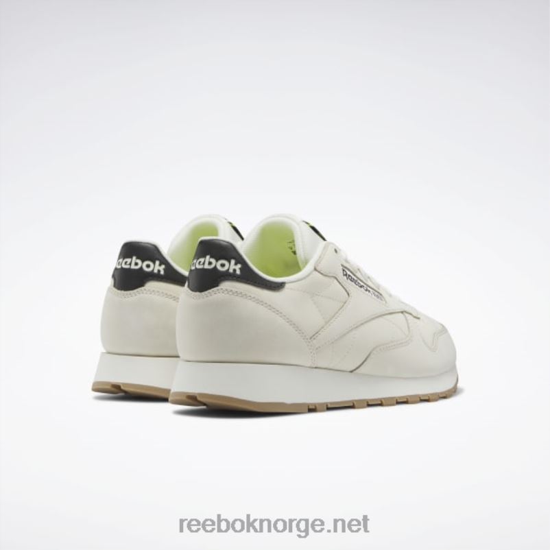 alabast/myk ecru/kjernesort 2X42N77 Reebok klassiske skinnsko - Bilde 4