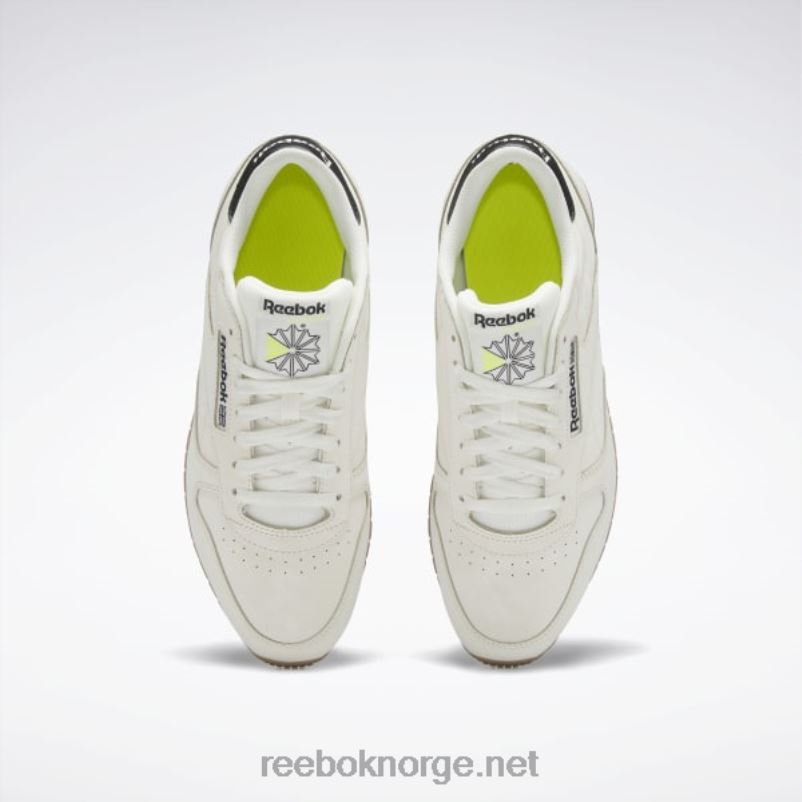 alabast/myk ecru/kjernesort 2X42N77 Reebok klassiske skinnsko - Bilde 6