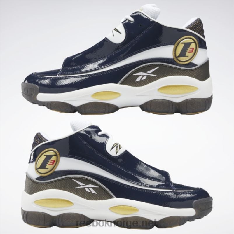 collegiate marine/ftwr hvit/rbk messing 2X42N571 Reebok svaret dmx basketball sko - Bilde 9