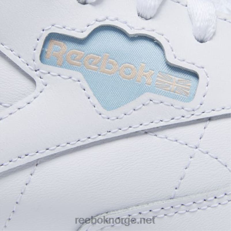ftwr hvit/blå perle/aura oransje 2X42N424 Reebok klassiske damesko i skinn - Bilde 7
