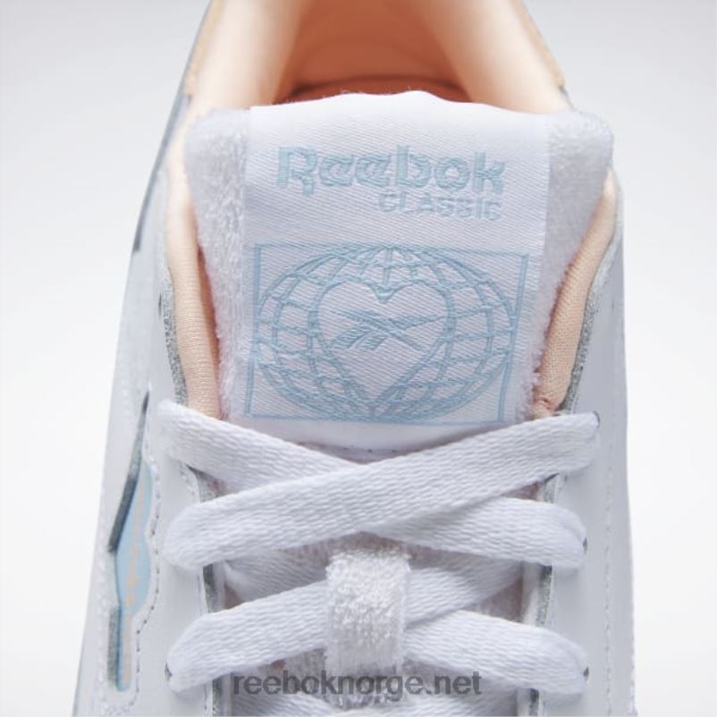 ftwr hvit/blå perle/aura oransje 2X42N424 Reebok klassiske damesko i skinn - Bilde 8