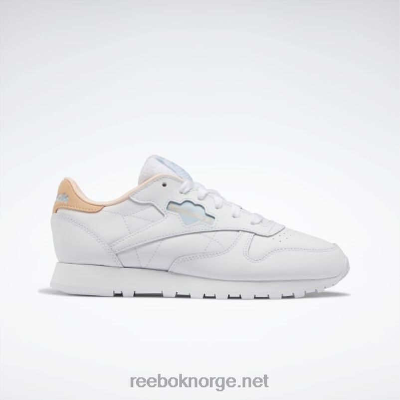 ftwr_hvit_bla_perle_aura_oransje_2x42n424_reebok_klassiske_damesko_i_skinn.jpg ftwr hvit/blå perle/aura oransje 2X42N424 Reebok klassiske damesko i skinn - Bilde 1