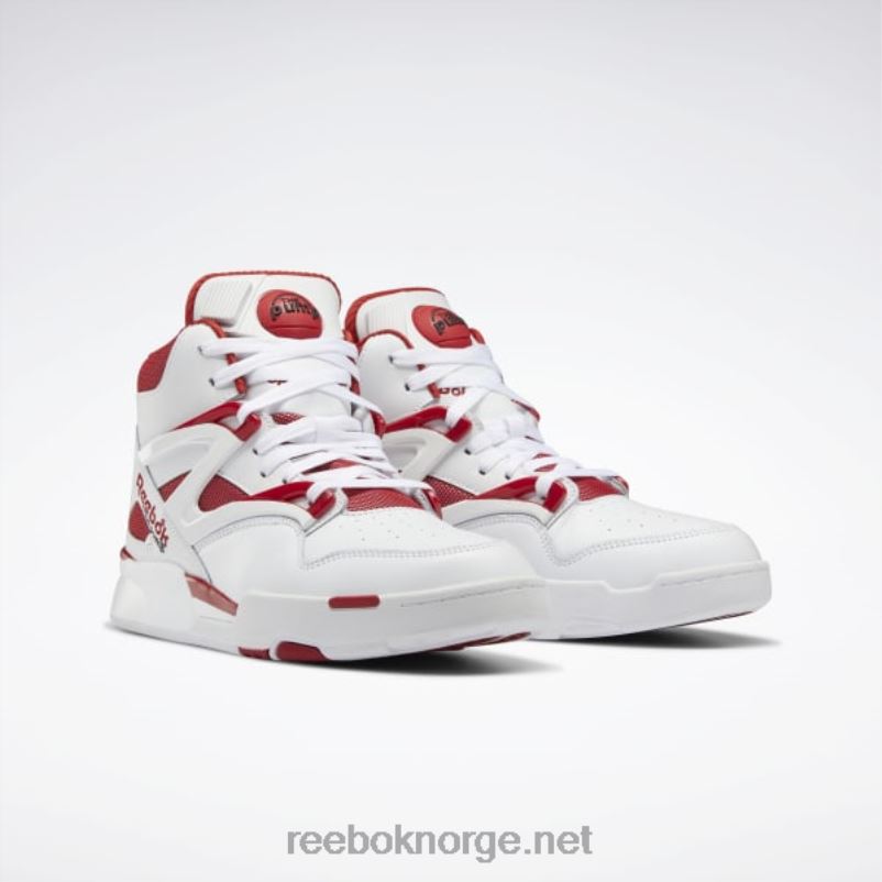 ftwr hvit/blink rød/kjerne svart 2X42N33 Reebok pump omni zone ii sko - Bilde 3