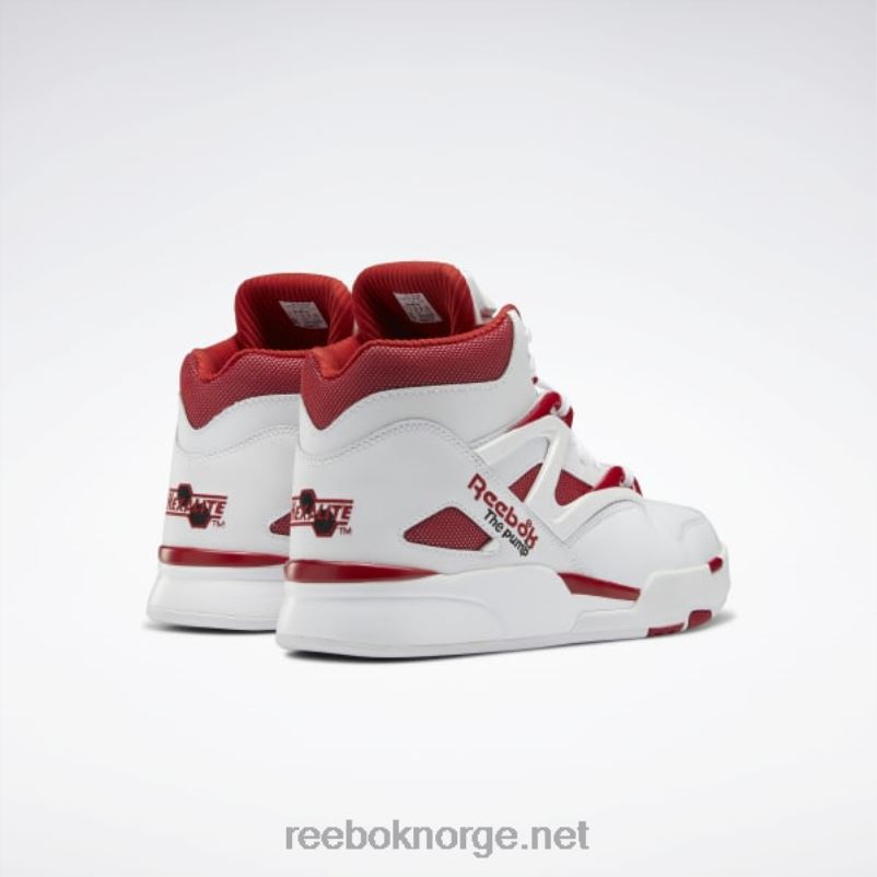 ftwr hvit/blink rød/kjerne svart 2X42N33 Reebok pump omni zone ii sko - Bilde 4