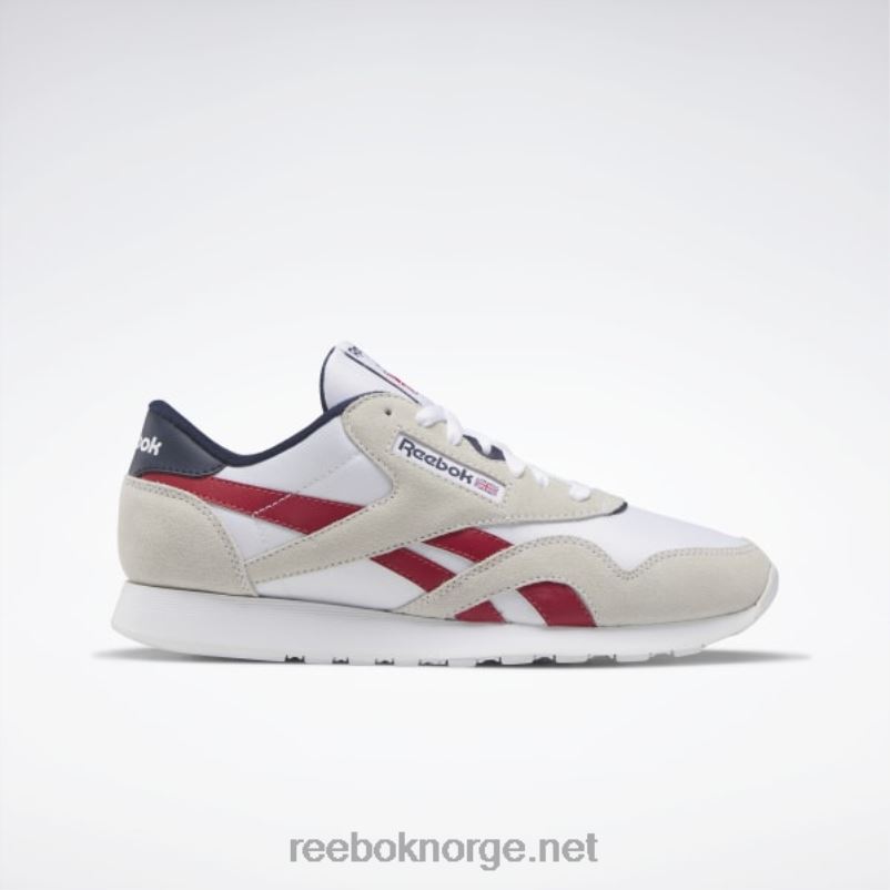 ftwr_hvit_blink_rod_vektor_marine_2x42n1100_reebok_klassiske_nylon_herresko.jpg ftwr hvit/blink rød/vektor marine 2X42N1100 Reebok klassiske nylon herresko - Bilde 1