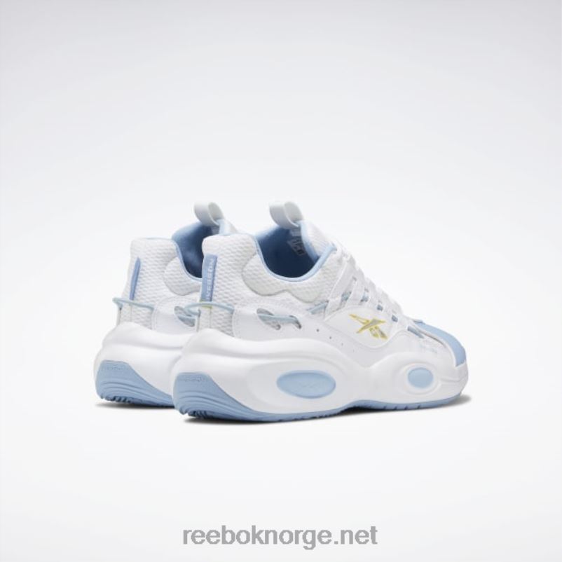 ftwr hvit/flytende blå/giftig gul 2X42N62 Reebok løsning mid basketball sko - Bilde 4