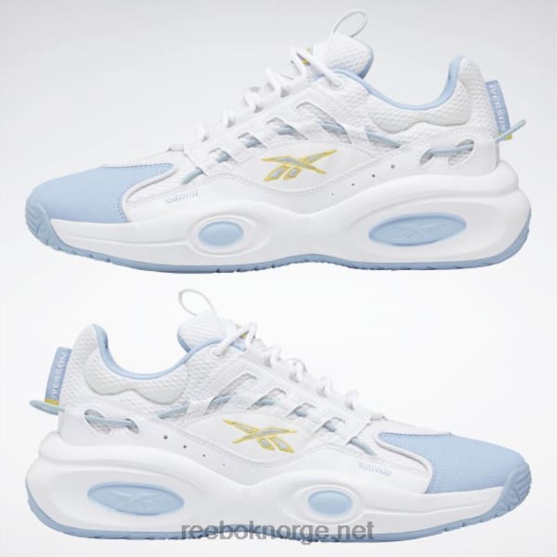 ftwr hvit/flytende blå/giftig gul 2X42N62 Reebok løsning mid basketball sko - Bilde 9