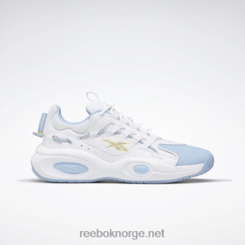ftwr hvit/flytende blå/giftig gul 2X42N62 Reebok løsning mid basketball sko - Bilde 1