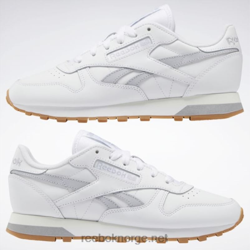 ftwr hvit/kaldgrå 2/kritt 2X42N223 Reebok klassiske damesko i skinn - Bilde 9