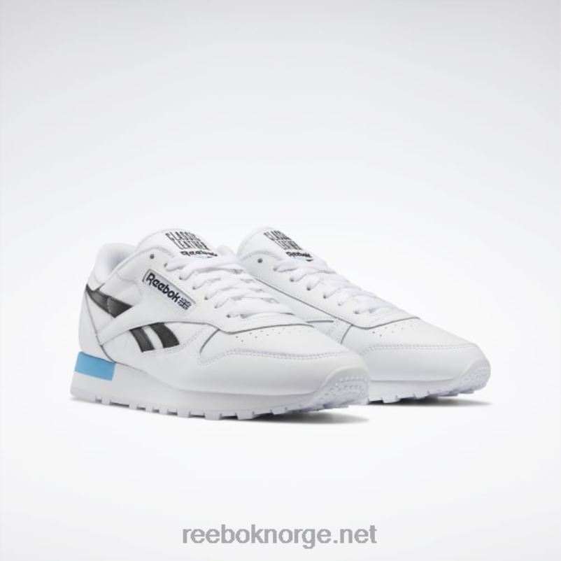 ftwr hvit/kjernesort/strålende aqua 2X42N684 Reebok klassiske skinnsko - Bilde 3
