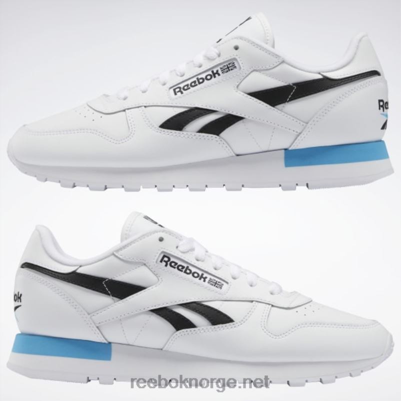 ftwr hvit/kjernesort/strålende aqua 2X42N684 Reebok klassiske skinnsko - Bilde 9