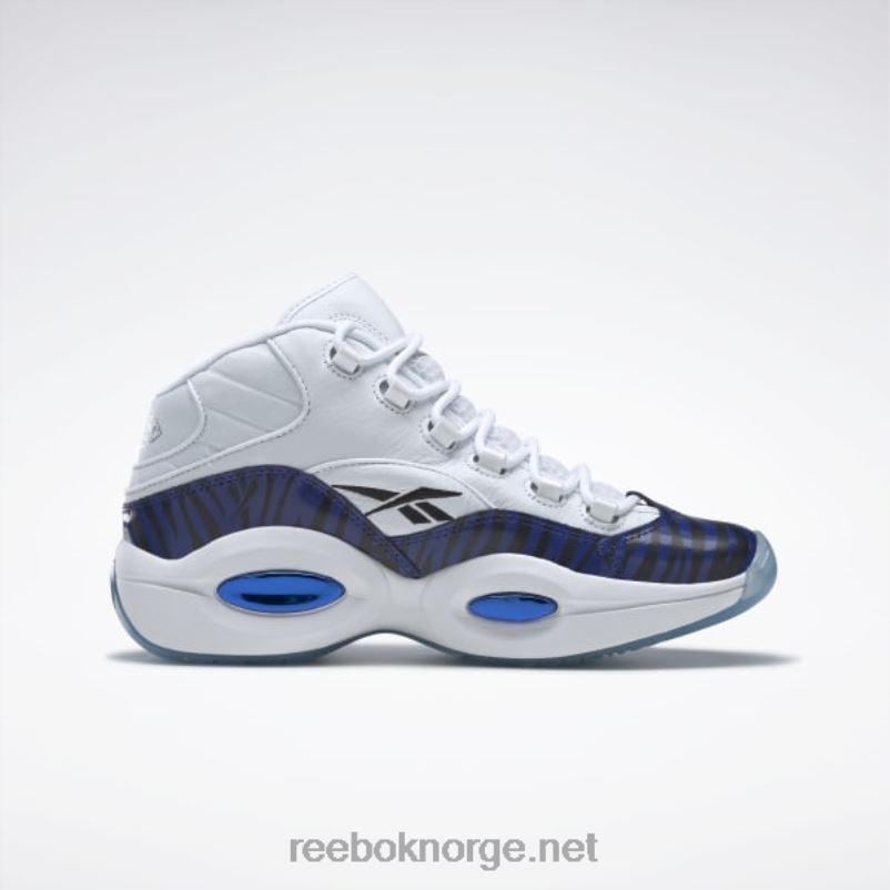 ftwr hvit/klassisk kobolt/kjerne sort 2X42N48 Reebok panini spørsmål midt basketball sko - Bilde 4