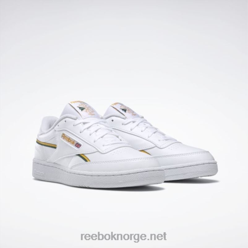 ftwr hvit/kollegialt gull/mørk grønn 2X42N313 Reebok club c 85 veganske sko - Bilde 2