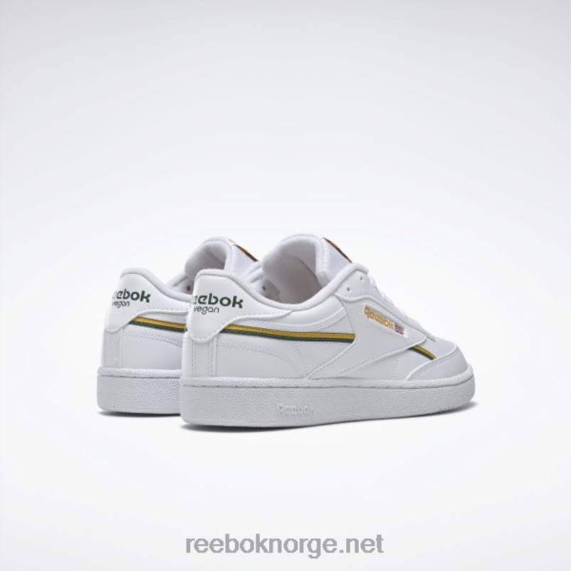 ftwr hvit/kollegialt gull/mørk grønn 2X42N313 Reebok club c 85 veganske sko - Bilde 3