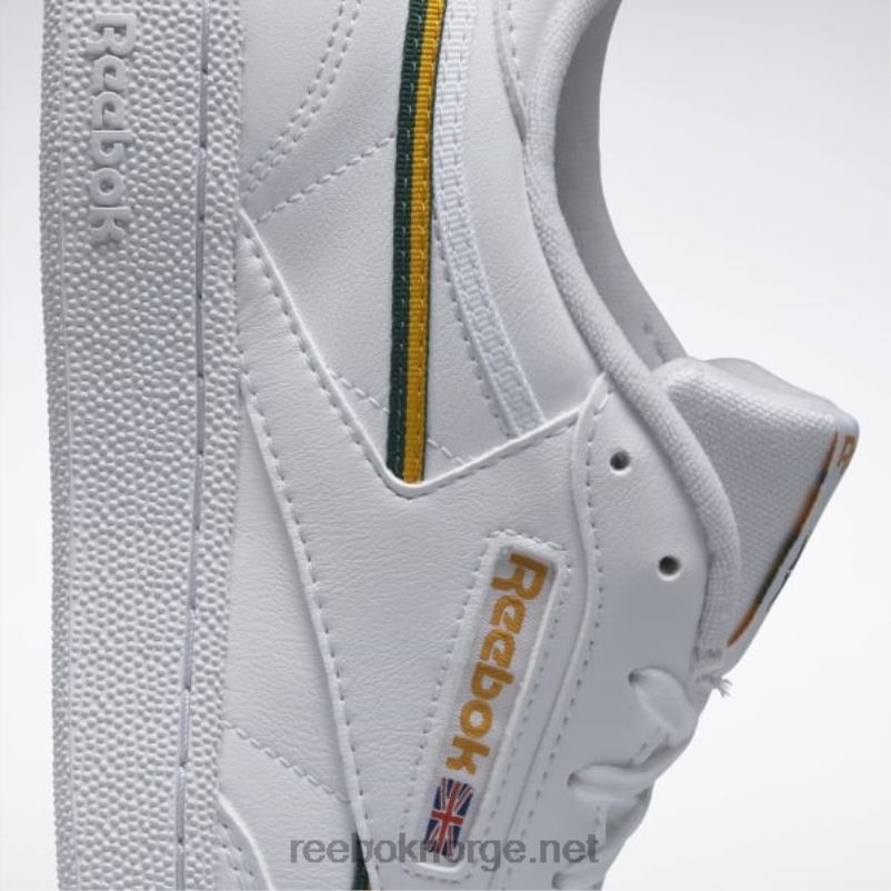 ftwr hvit/kollegialt gull/mørk grønn 2X42N313 Reebok club c 85 veganske sko - Bilde 7