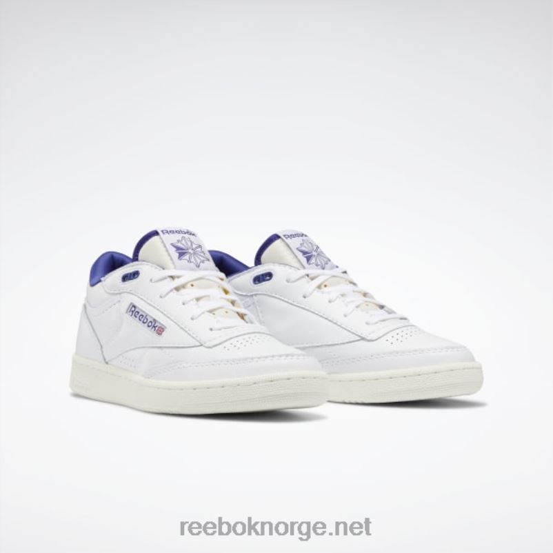 ftwr hvit/kritt/fet lilla 2X42N546 Reebok club c mid ii vintage sko - Bilde 3