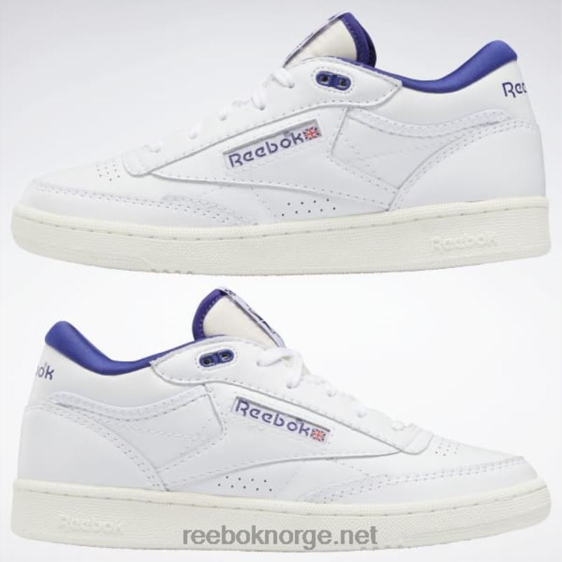 ftwr hvit/kritt/fet lilla 2X42N546 Reebok club c mid ii vintage sko - Bilde 9