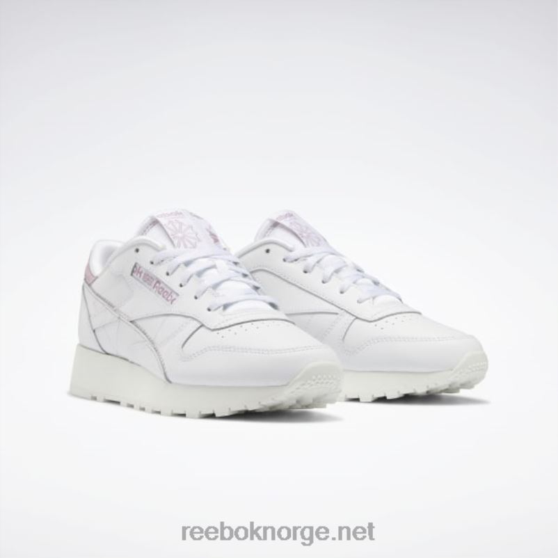 ftwr hvit/kritt/infundert lilla 2X42N209 Reebok klassisk skinn gjør det til dine damesko - Bilde 4