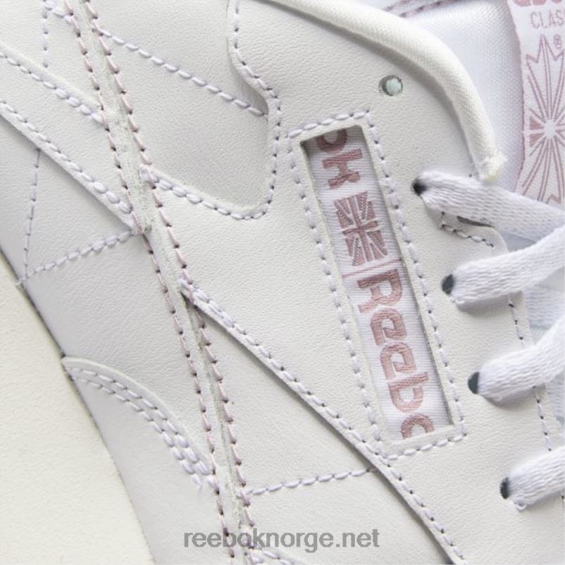 ftwr hvit/kritt/infundert lilla 2X42N209 Reebok klassisk skinn gjør det til dine damesko - Bilde 8