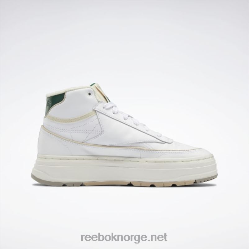 ftwr hvit/kritt/mørk grønn 2X42N61 Reebok club c geo mid damesko - Bilde 4