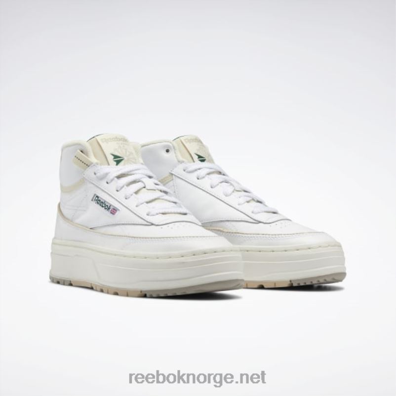 ftwr hvit/kritt/mørk grønn 2X42N61 Reebok club c geo mid damesko - Bilde 5