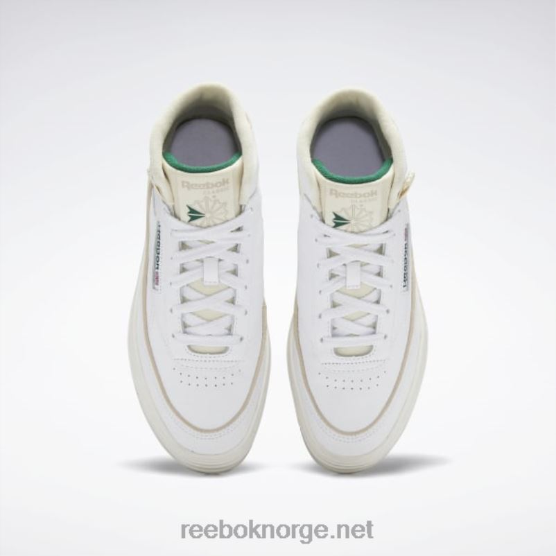 ftwr hvit/kritt/mørk grønn 2X42N61 Reebok club c geo mid damesko - Bilde 8