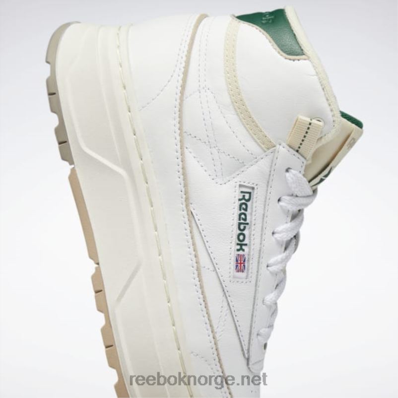 ftwr hvit/kritt/mørk grønn 2X42N61 Reebok club c geo mid damesko - Bilde 9