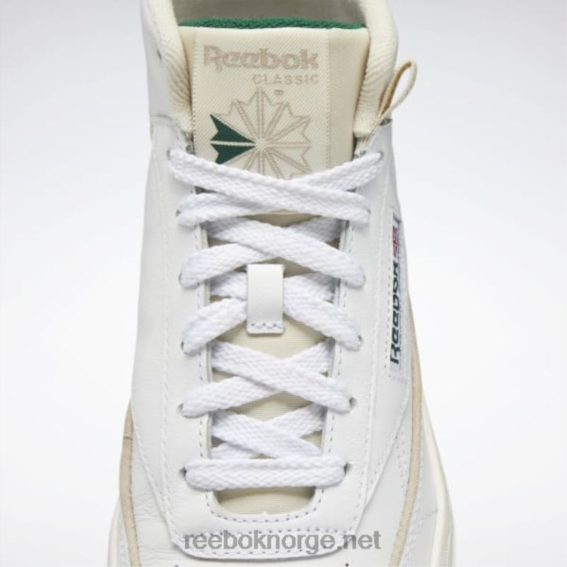 ftwr hvit/kritt/mørk grønn 2X42N61 Reebok club c geo mid damesko - Bilde 10