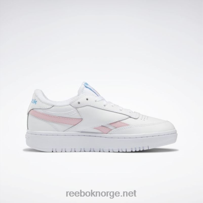 ftwr hvit/rosa glød/strålende aqua 2X42N267 Reebok club c dobbel hevn damesko - Bilde 2