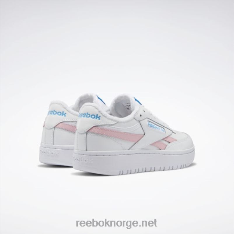 ftwr hvit/rosa glød/strålende aqua 2X42N267 Reebok club c dobbel hevn damesko - Bilde 4