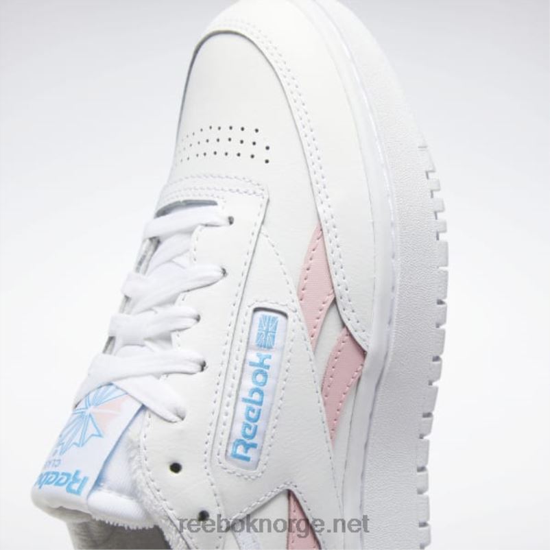 ftwr hvit/rosa glød/strålende aqua 2X42N267 Reebok club c dobbel hevn damesko - Bilde 6