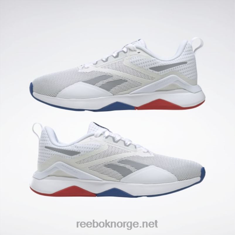 ftwr hvit/vektorblå/vektorrød 2X42N183 Reebok nanoflex tr 2.0 treningssko for kvinner - Bilde 9