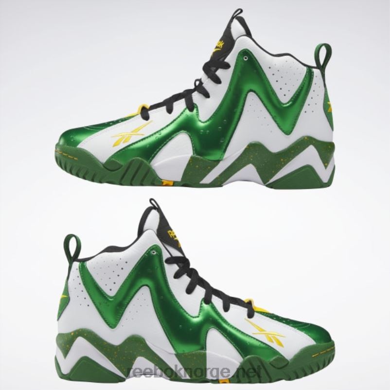 glen green/ftwr white/core black 2X42N149 Reebok hurrikaze ii basketballsko - Bilde 8