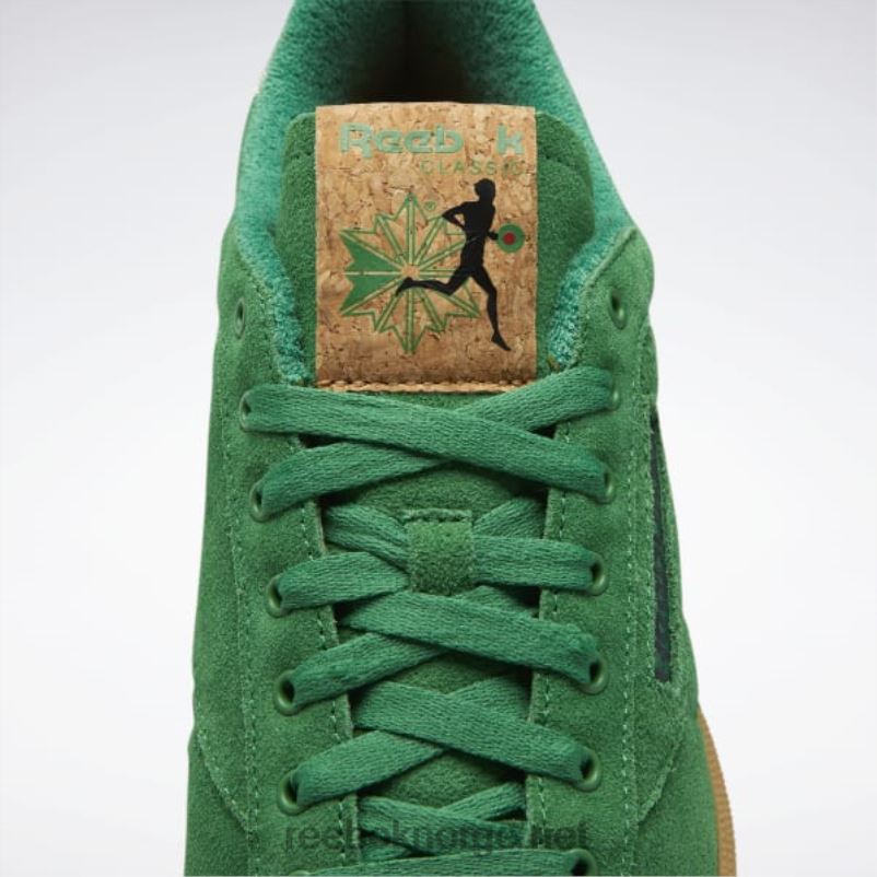 glen grønn/vektorrød/reebok gummigummi-04 2X42N334 Reebok club c 85 grounds sko - Bilde 7