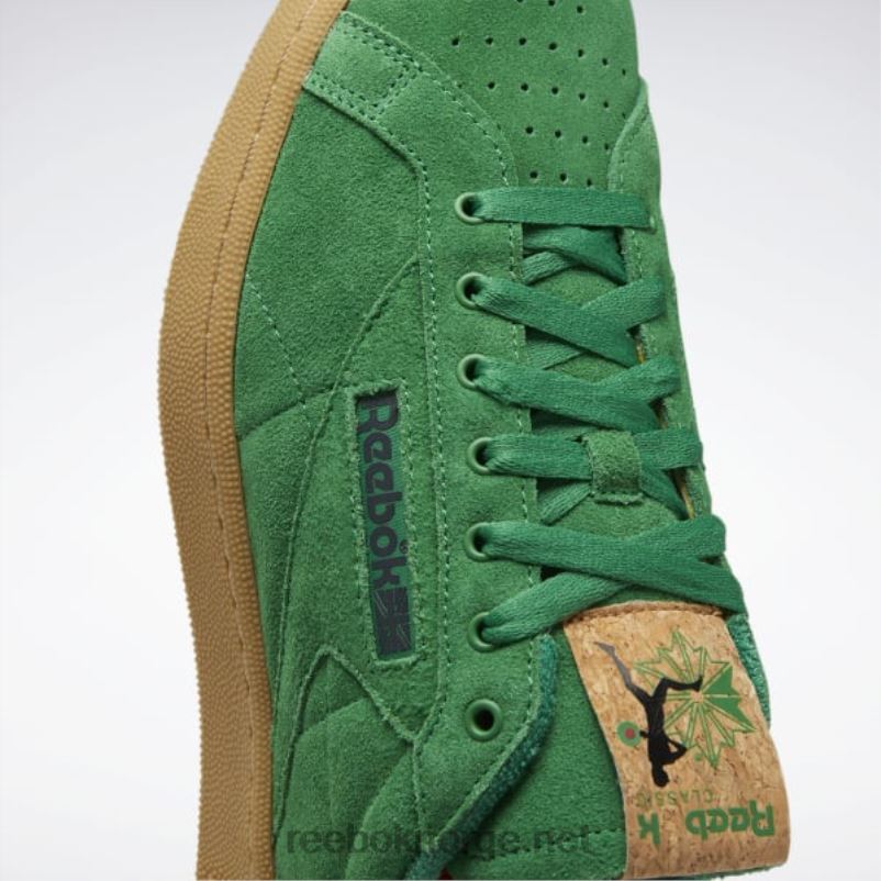 glen grønn/vektorrød/reebok gummigummi-04 2X42N334 Reebok club c 85 grounds sko - Bilde 8