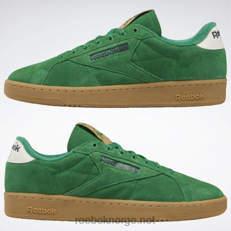 glen grønn/vektorrød/reebok gummigummi-04 2X42N334 Reebok club c 85 grounds sko - Bilde 9