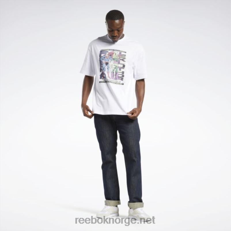 hvit 2X42N374 Reebok dc x superman vs. lex luthor t-skjorte - Bilde 3