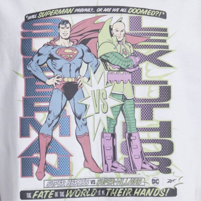 hvit 2X42N374 Reebok dc x superman vs. lex luthor t-skjorte - Bilde 5