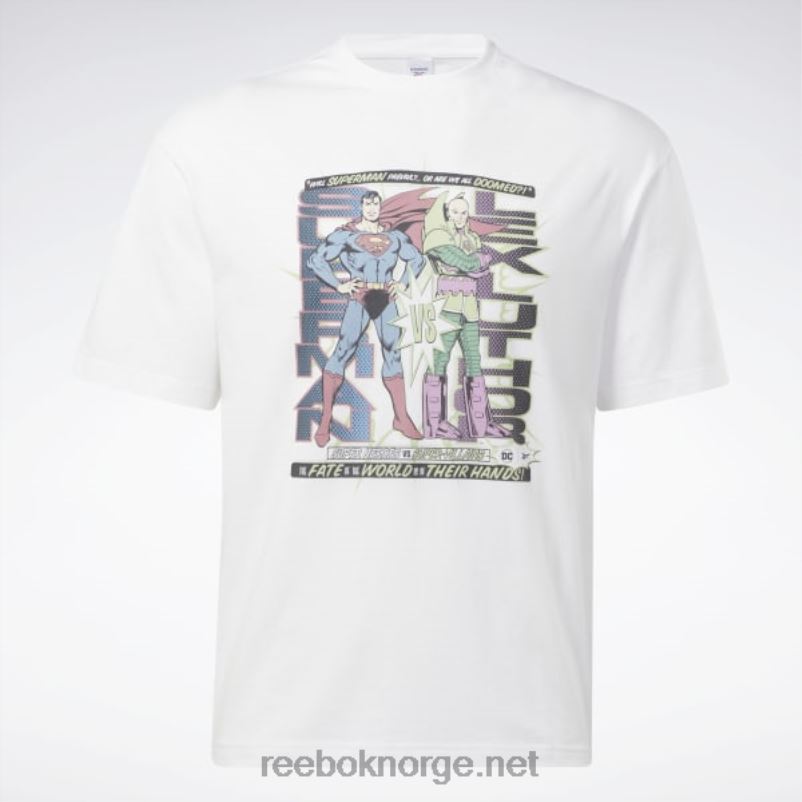 hvit 2X42N374 Reebok dc x superman vs. lex luthor t-skjorte - Bilde 7