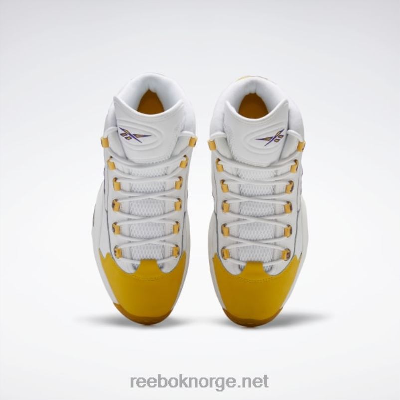hvit/gul tråd/ultra fiolett 2X42N30 Reebok spørsmål midt basketball sko - Bilde 6