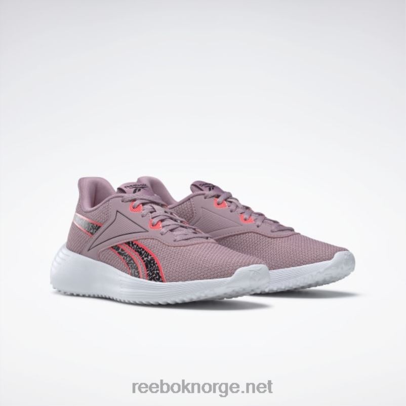 infundert lilla/oransje flare/ftwr hvit 2X42N80 Reebok lite 3 løpesko for kvinner - Bilde 3