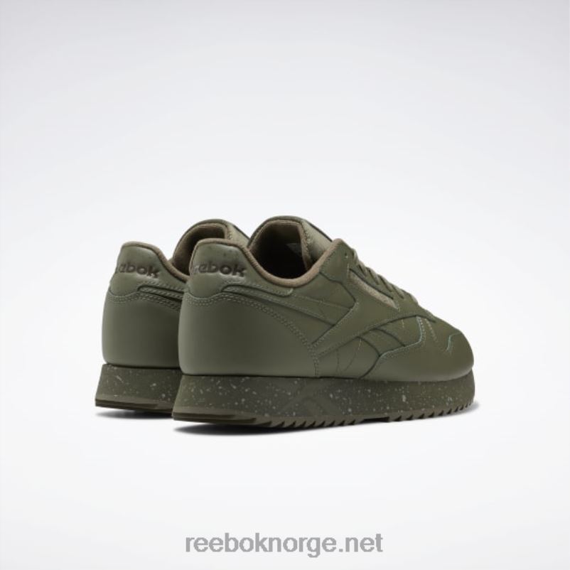 jegergrønn/ren grå 3/armygrønn 2X42N238 Reebok klassiske ripple-sko i skinn - Bilde 4