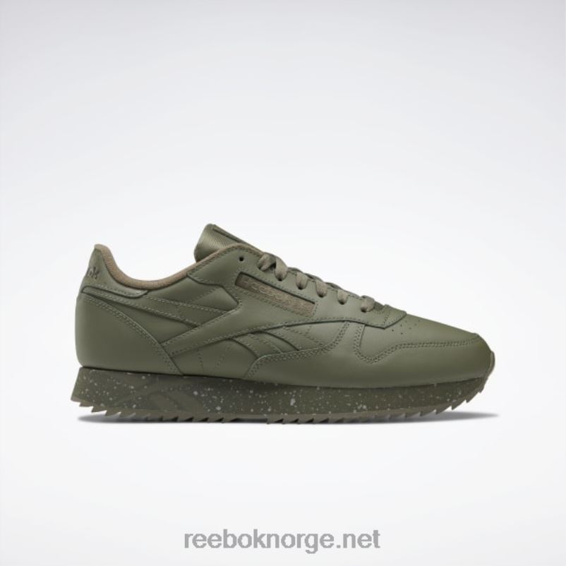jegergrønn/ren grå 3/armygrønn 2X42N238 Reebok klassiske ripple-sko i skinn - Bilde 1
