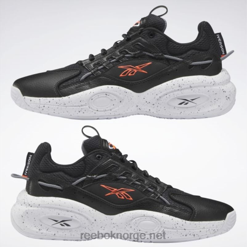 kjerne sort/ftwr hvit/oransje flare 2X42N227 Reebok løsning mid basketball sko - Bilde 9