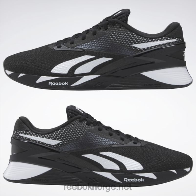 kjerne sort/ftwr hvit/smash oransje s23-r 2X42N28 Reebok nano x3 sko - Bilde 3