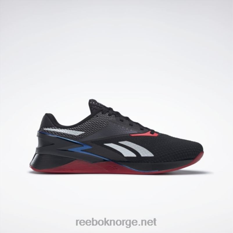 kjerne sort/ftwr hvit/vektorblå 2X42N38 Reebok nano x3 sko - Bilde 3