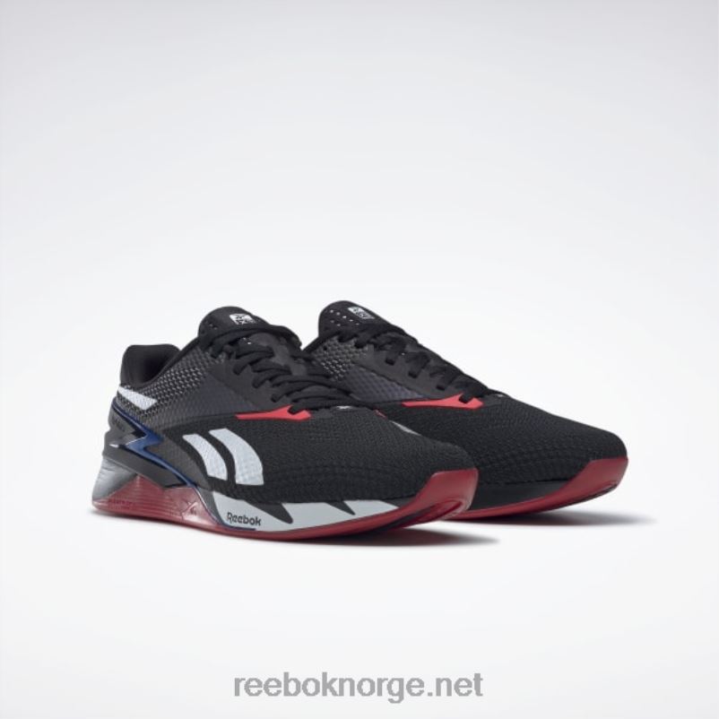 kjerne sort/ftwr hvit/vektorblå 2X42N38 Reebok nano x3 sko - Bilde 4