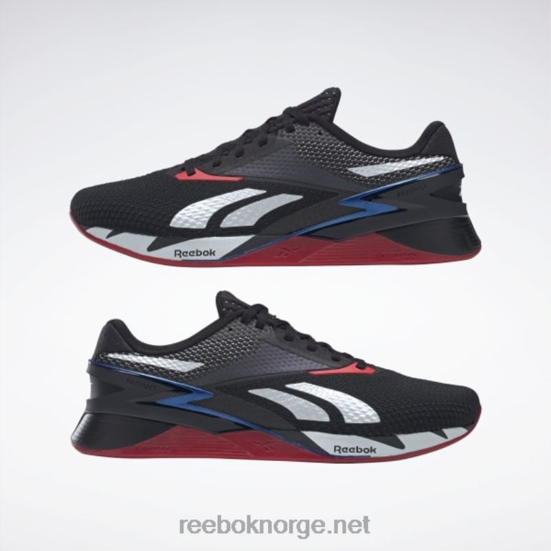 kjerne sort/ftwr hvit/vektorblå 2X42N38 Reebok nano x3 sko - Bilde 10