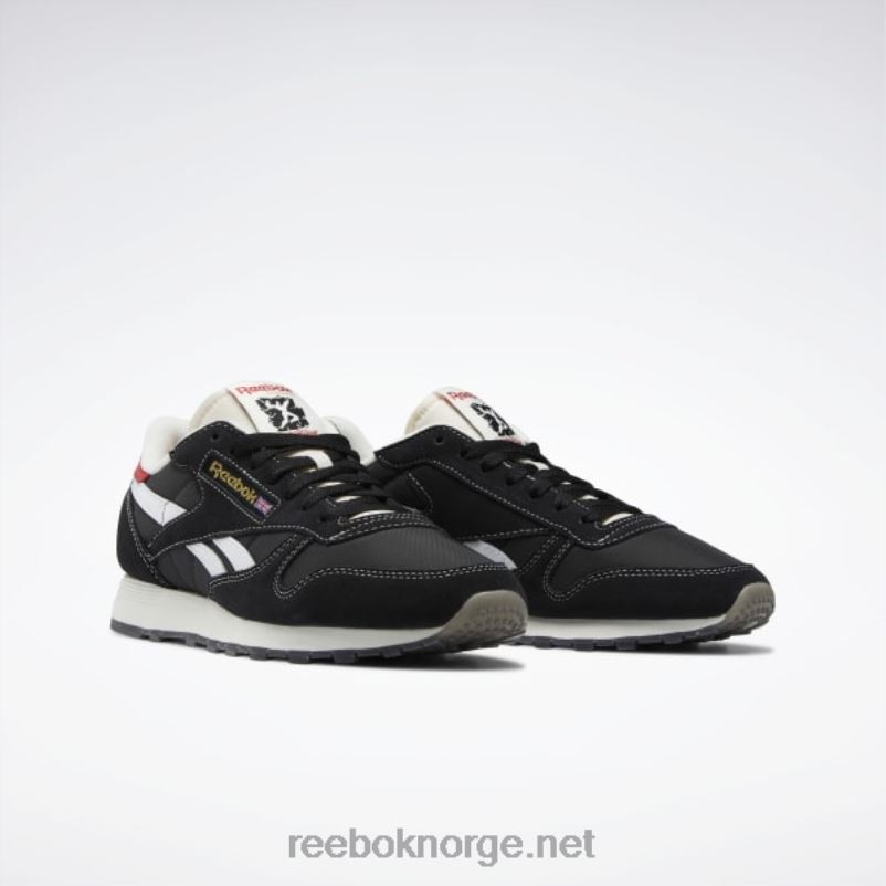 kjerne sort/ftwr hvit/vektorrød 2X42N530 Reebok klassiske skinnsko - Bilde 3